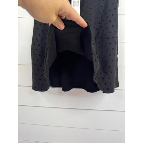 Philosophy Skirt Womens Size 8 Black A-Line Textured Dot Print Classic Short - Picture 4 of 8